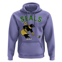Funny Seal Ice Hockey Player Hoodie Winter Sports Gift - Wonder Print Shop