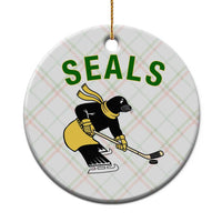 Funny Seal Ice Hockey Player Ceramic Ornament Winter Sports Gift - Wonder Print Shop