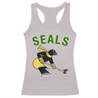 Funny Seal Ice Hockey Player Racerback Tank Top Winter Sports Gift - Wonder Print Shop