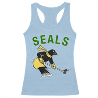 Funny Seal Ice Hockey Player Racerback Tank Top Winter Sports Gift - Wonder Print Shop