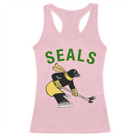 Funny Seal Ice Hockey Player Racerback Tank Top Winter Sports Gift - Wonder Print Shop