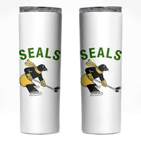 Funny Seal Ice Hockey Player Skinny Tumbler Winter Sports Gift - Wonder Print Shop