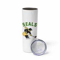 Funny Seal Ice Hockey Player Skinny Tumbler Winter Sports Gift - Wonder Print Shop