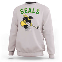 Funny Seal Ice Hockey Player Sweatshirt Winter Sports Gift - Wonder Print Shop