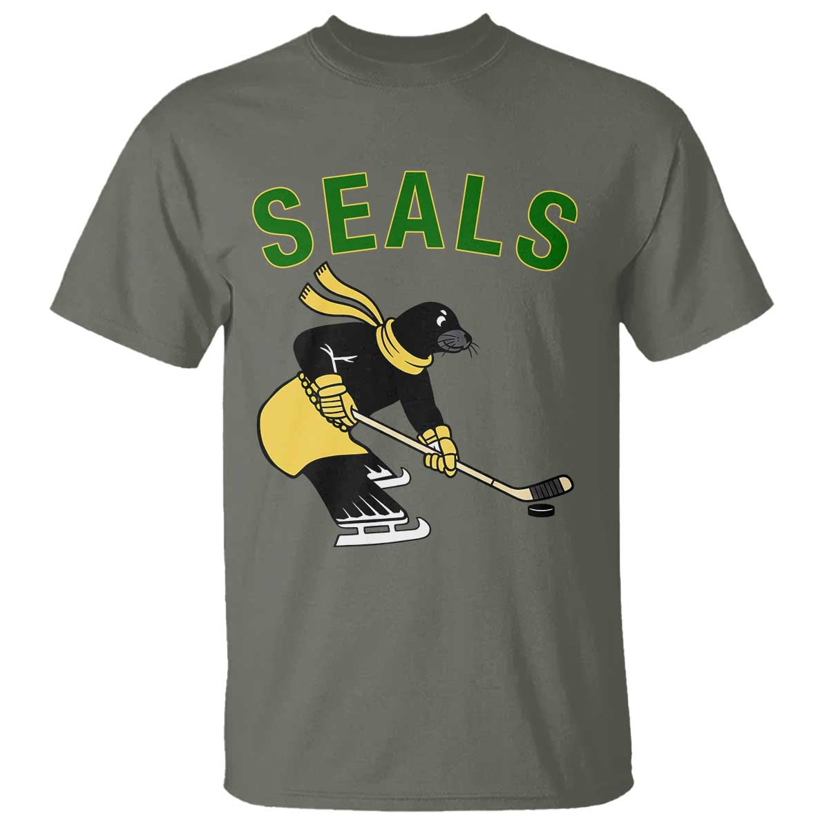 Funny Seal Ice Hockey Player T Shirt Winter Sports Gift - Wonder Print Shop