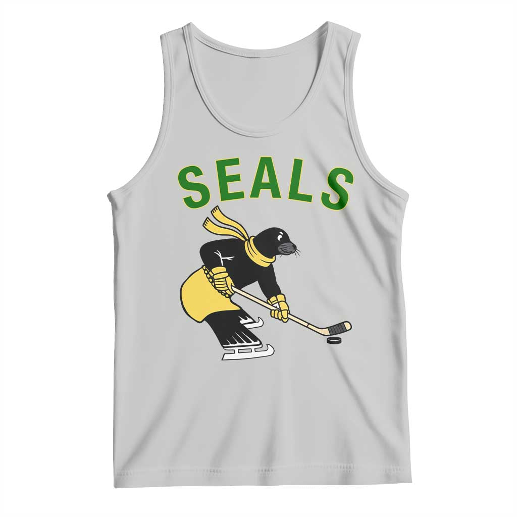 Funny Seal Ice Hockey Player Tank Top Winter Sports Gift - Wonder Print Shop