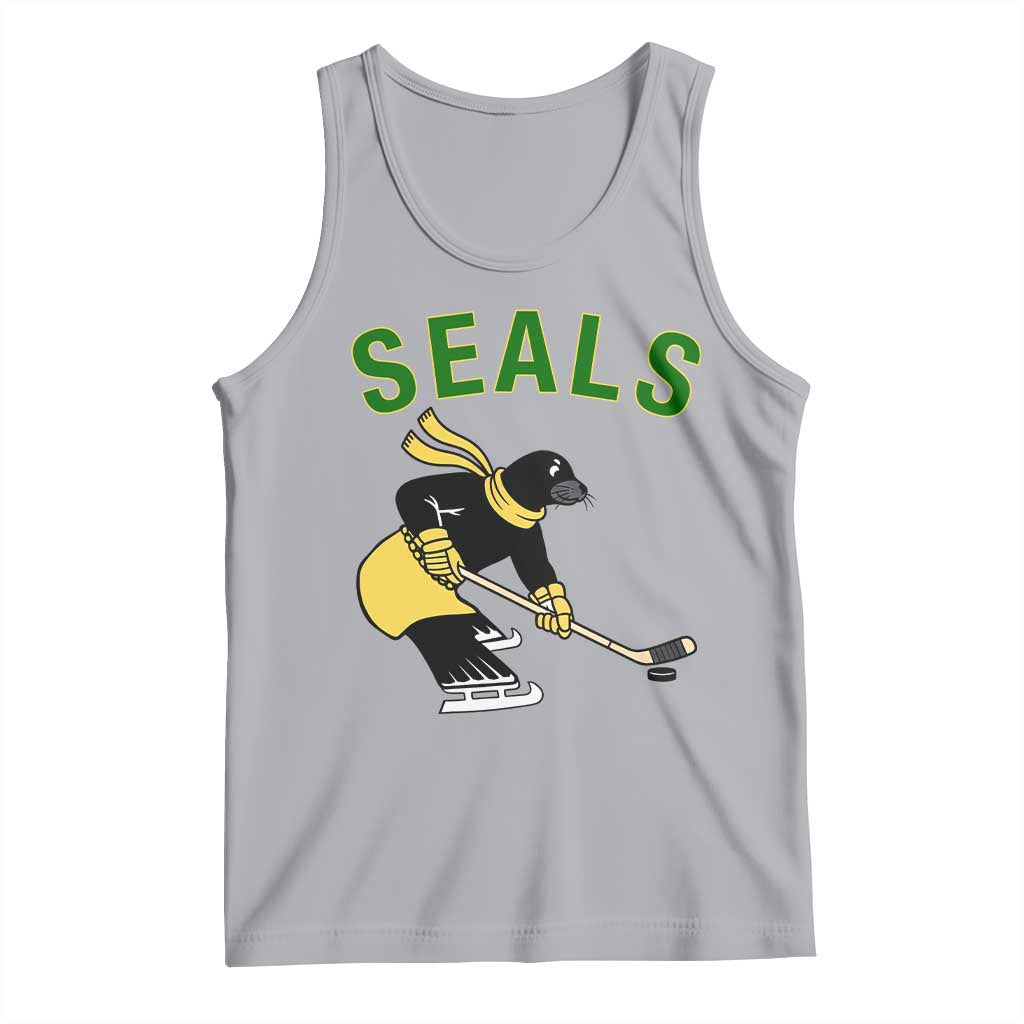 Funny Seal Ice Hockey Player Tank Top Winter Sports Gift - Wonder Print Shop