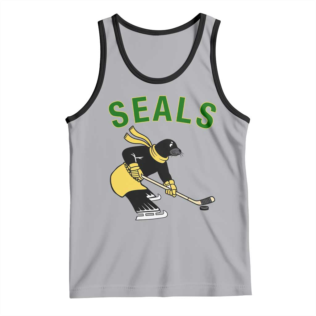 Funny Seal Ice Hockey Player Tank Top Winter Sports Gift - Wonder Print Shop