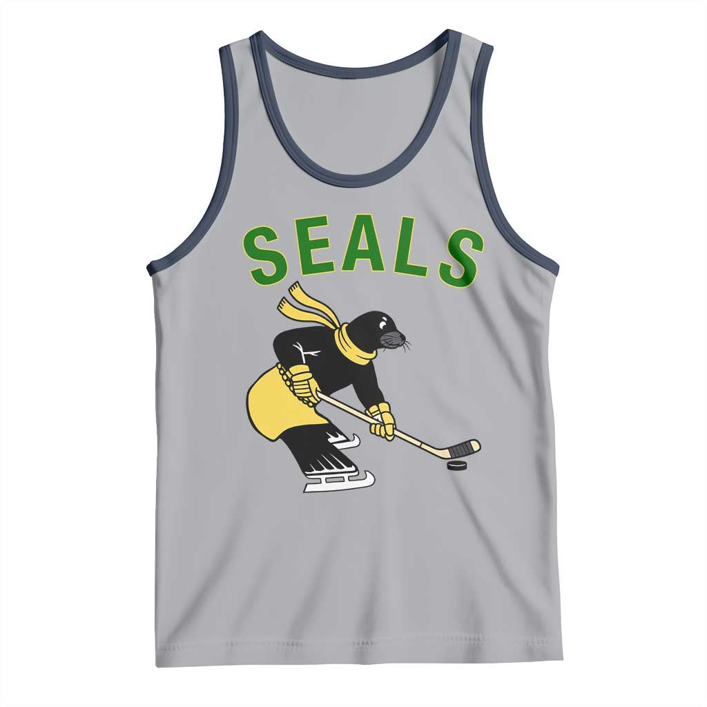 Funny Seal Ice Hockey Player Tank Top Winter Sports Gift - Wonder Print Shop
