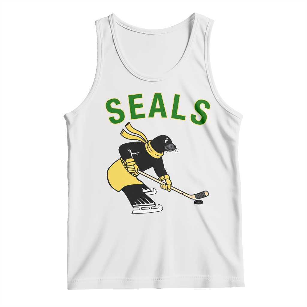 Funny Seal Ice Hockey Player Tank Top Winter Sports Gift - Wonder Print Shop