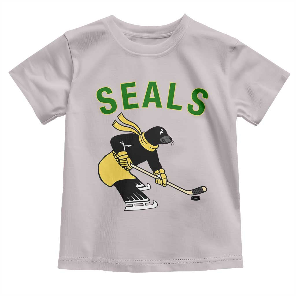 Funny Seal Ice Hockey Player Toddler T Shirt Winter Sports Gift - Wonder Print Shop