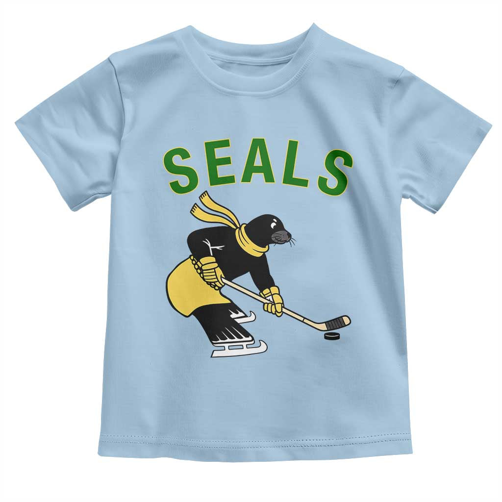 Funny Seal Ice Hockey Player Toddler T Shirt Winter Sports Gift - Wonder Print Shop