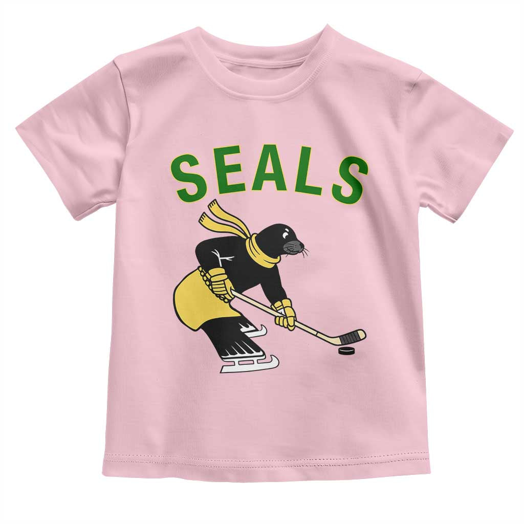 Funny Seal Ice Hockey Player Toddler T Shirt Winter Sports Gift - Wonder Print Shop