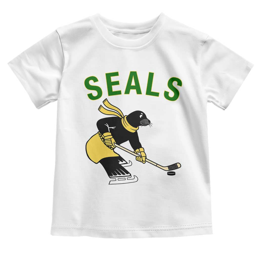 Funny Seal Ice Hockey Player Toddler T Shirt Winter Sports Gift - Wonder Print Shop