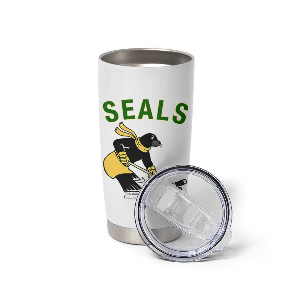 Funny Seal Ice Hockey Player Tumbler Cup Winter Sports Gift - Wonder Print Shop