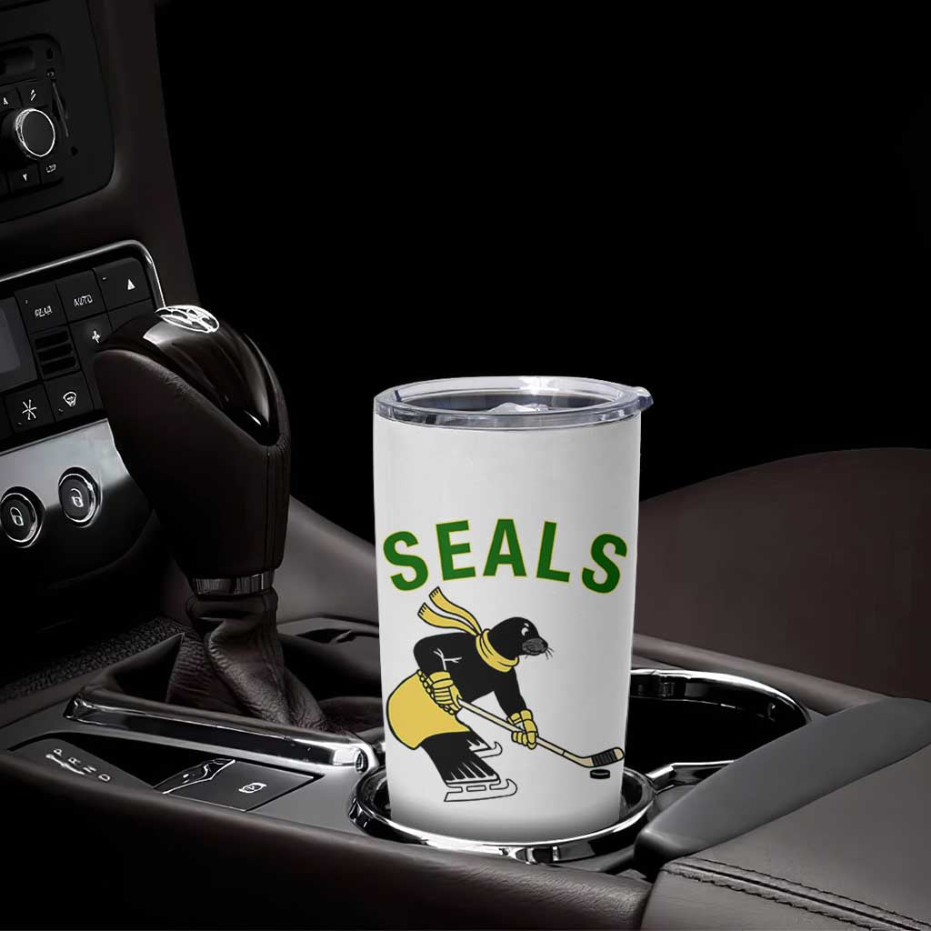 Funny Seal Ice Hockey Player Tumbler Cup Winter Sports Gift - Wonder Print Shop