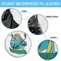 Cute Seal Playing Ice Hockey Spare Tire Cover Funny Winter Sports Gift - Wonder Print Shop