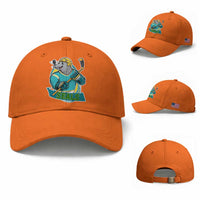 Cute Seal Playing Ice Hockey Baseball Cap Funny Winter Sports Gift