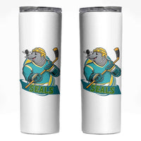Cute Seal Playing Ice Hockey Skinny Tumbler Funny Winter Sports Gift - Wonder Print Shop