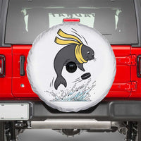Funny Seal Playing Ice Hockey Spare Tire Cover Winter Sports Gift - Wonder Print Shop
