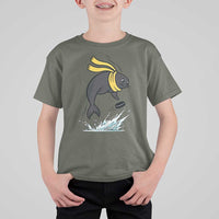 Funny Seal Playing Ice Hockey T Shirt For Kid Winter Sports Gift - Wonder Print Shop
