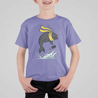 Funny Seal Playing Ice Hockey T Shirt For Kid Winter Sports Gift - Wonder Print Shop