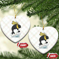 Funny Seal Playing Ice Hockey Ceramic Ornament Winter Sports Gift - Wonder Print Shop
