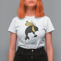 Funny Seal Playing Ice Hockey T Shirt For Women Winter Sports Gift - Wonder Print Shop