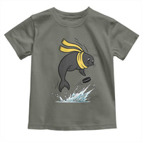 Funny Seal Playing Ice Hockey Toddler T Shirt Winter Sports Gift - Wonder Print Shop