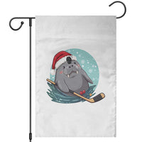 Snowy Seal Ice Hockey Lover Garden Flag Funny Christmas Gift - Wonder Print Shop
