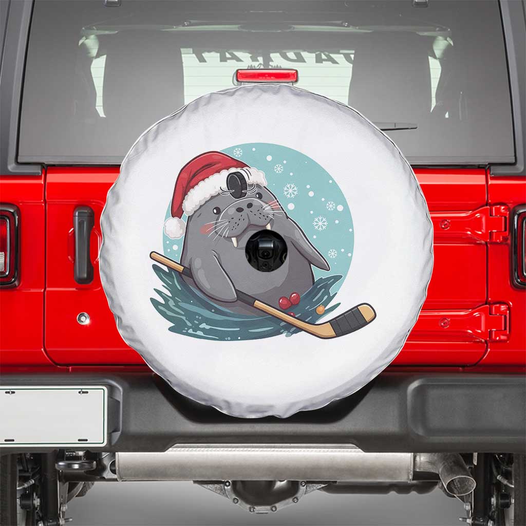 Snowy Seal Ice Hockey Lover Spare Tire Cover Funny Christmas Gift - Wonder Print Shop