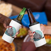 Snowy Seal Ice Hockey Lover 4 in 1 Can Cooler Tumbler Funny Christmas Gift - Wonder Print Shop