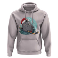 Snowy Seal Ice Hockey Lover Hoodie Funny Christmas Gift - Wonder Print Shop