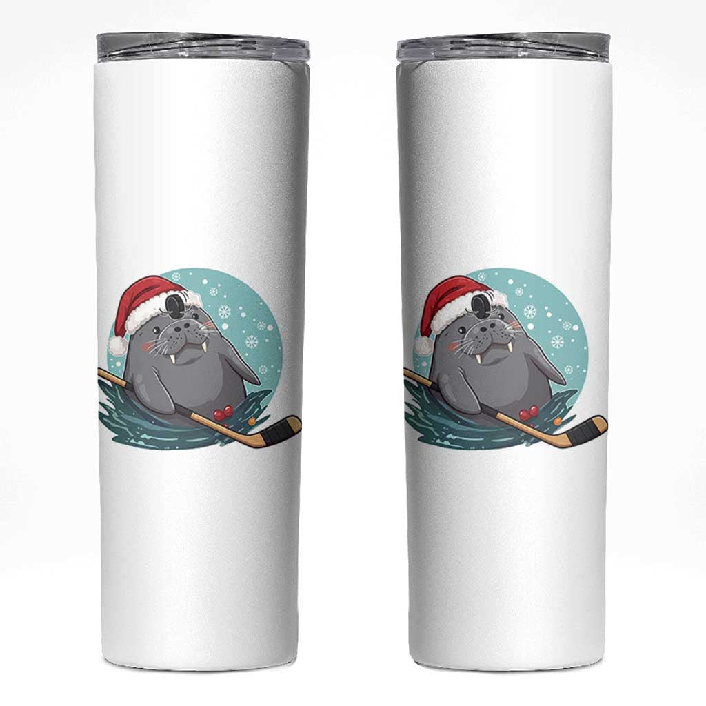 Snowy Seal Ice Hockey Lover Skinny Tumbler Funny Christmas Gift - Wonder Print Shop