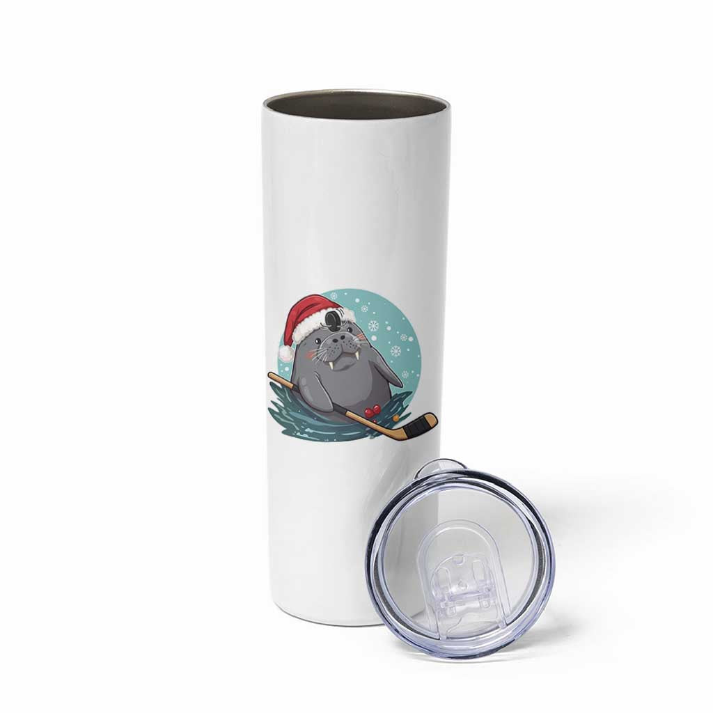 Snowy Seal Ice Hockey Lover Skinny Tumbler Funny Christmas Gift - Wonder Print Shop