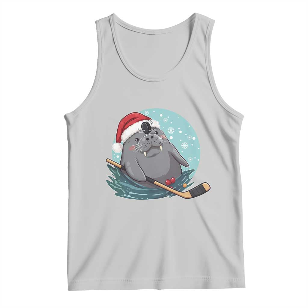 Snowy Seal Ice Hockey Lover Tank Top Funny Christmas Gift - Wonder Print Shop