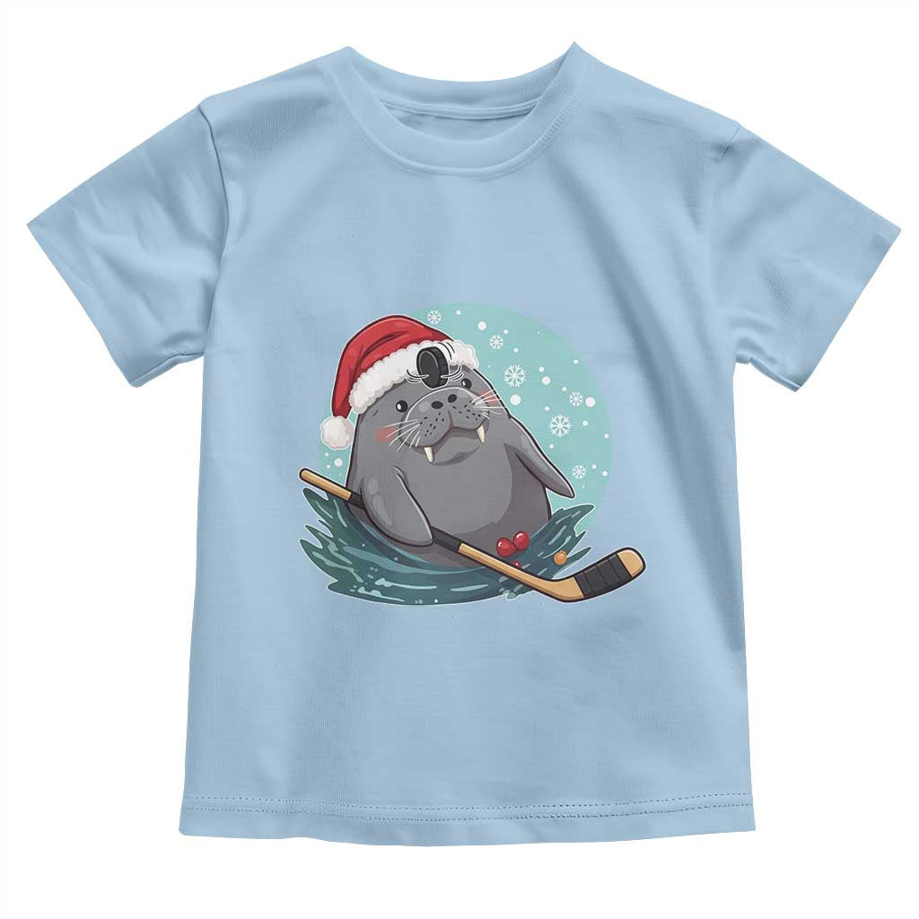 Snowy Seal Ice Hockey Lover Toddler T Shirt Funny Christmas Gift - Wonder Print Shop