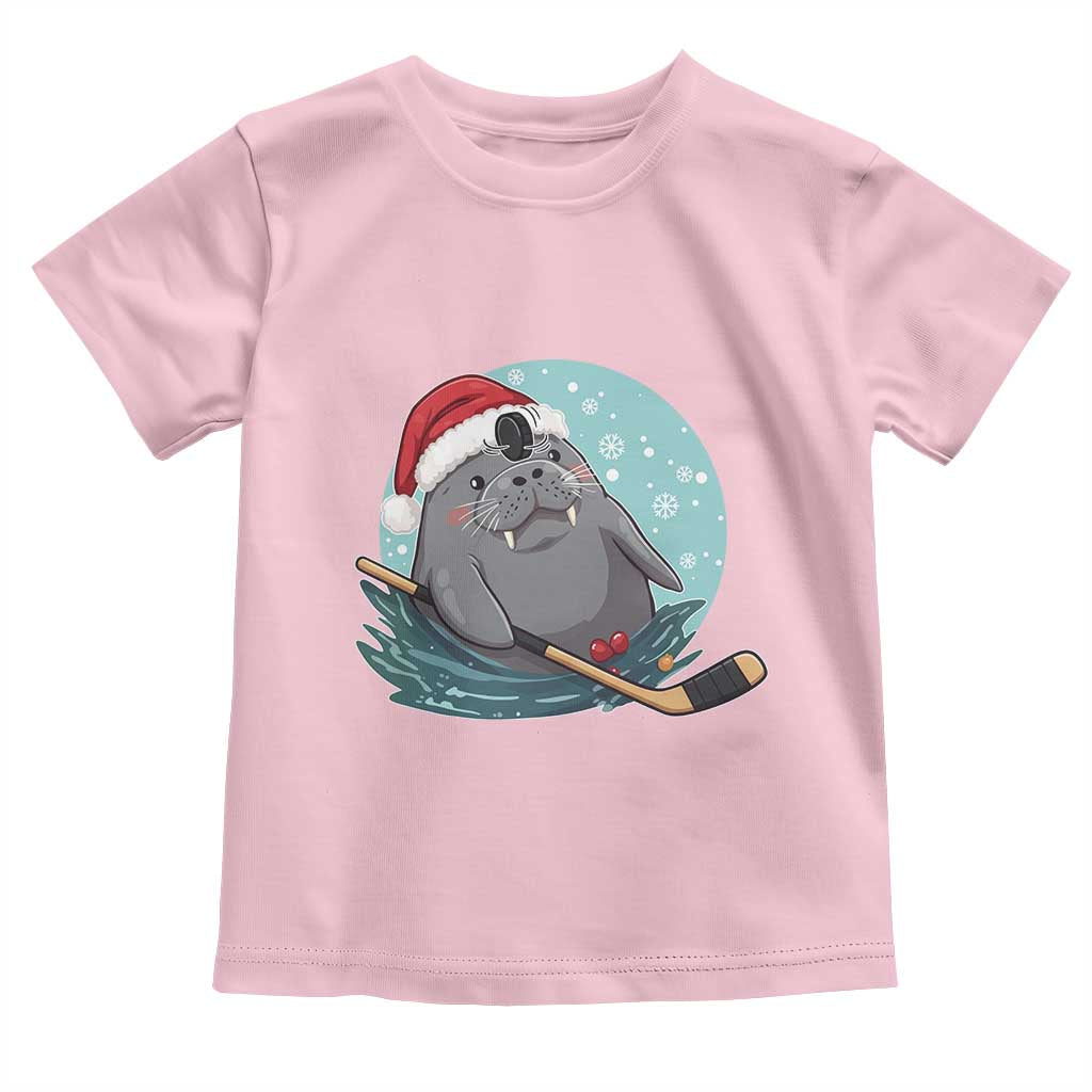 Snowy Seal Ice Hockey Lover Toddler T Shirt Funny Christmas Gift - Wonder Print Shop