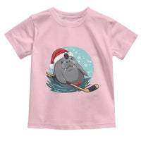 Snowy Seal Ice Hockey Lover Toddler T Shirt Funny Christmas Gift - Wonder Print Shop