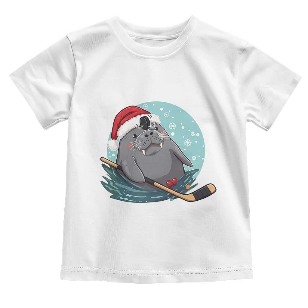 Snowy Seal Ice Hockey Lover Toddler T Shirt Funny Christmas Gift - Wonder Print Shop