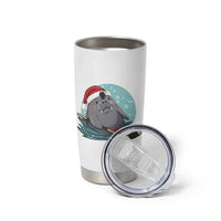 Snowy Seal Ice Hockey Lover Tumbler Cup Funny Christmas Gift - Wonder Print Shop
