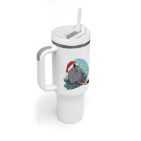 Snowy Seal Ice Hockey Lover Tumbler With Handle Funny Christmas Gift - Wonder Print Shop