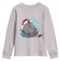 Snowy Seal Ice Hockey Lover Youth Sweatshirt Funny Christmas Gift - Wonder Print Shop