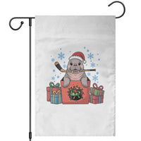 Santa Seal Playing Ice Hockey Garden Flag Funny Christmas Gift - Wonder Print Shop