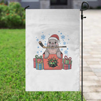 Santa Seal Playing Ice Hockey Garden Flag Funny Christmas Gift - Wonder Print Shop