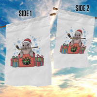 Santa Seal Playing Ice Hockey Garden Flag Funny Christmas Gift - Wonder Print Shop
