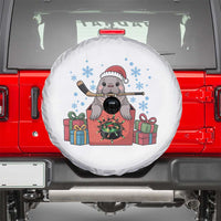 Santa Seal Playing Ice Hockey Spare Tire Cover Funny Christmas Gift - Wonder Print Shop