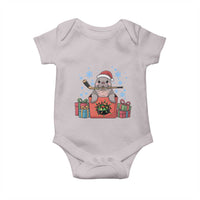Santa Seal Playing Ice Hockey Baby Onesie Funny Christmas Gift - Wonder Print Shop