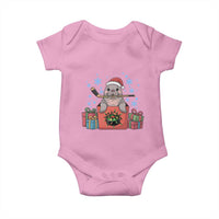 Santa Seal Playing Ice Hockey Baby Onesie Funny Christmas Gift - Wonder Print Shop