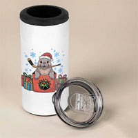 Santa Seal Playing Ice Hockey 4 in 1 Can Cooler Tumbler Funny Christmas Gift - Wonder Print Shop
